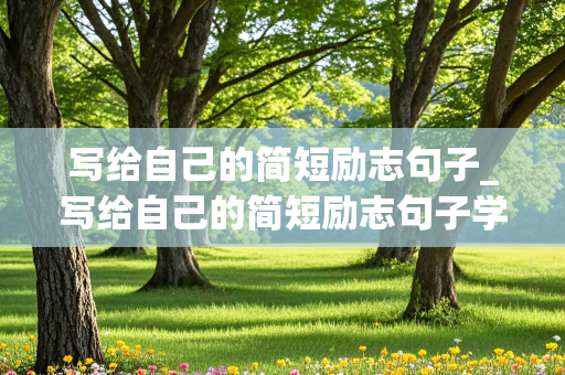 写给自己的简短励志句子_写给自己的简短励志句子学生