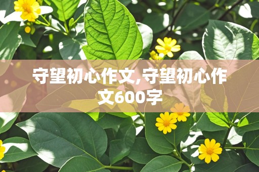 守望初心作文,守望初心作文600字