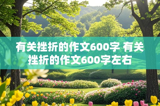 有关挫折的作文600字 有关挫折的作文600字左右