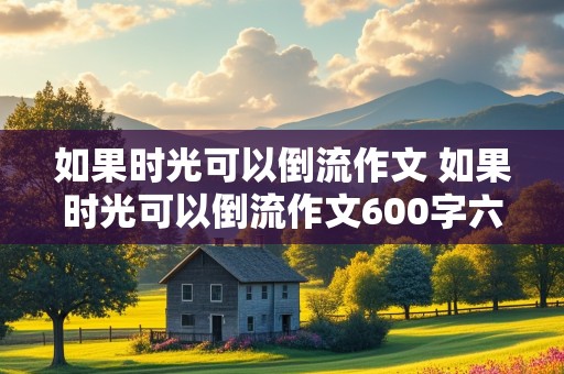 如果时光可以倒流作文 如果时光可以倒流作文600字六年级