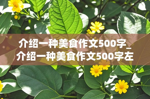 介绍一种美食作文500字_介绍一种美食作文500字左右