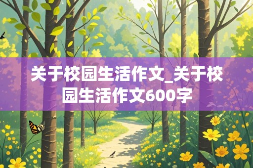 关于校园生活作文_关于校园生活作文600字