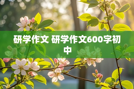 研学作文 研学作文600字初中