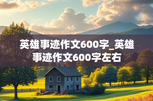 英雄事迹作文600字_英雄事迹作文600字左右