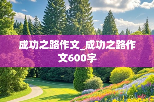 成功之路作文_成功之路作文600字