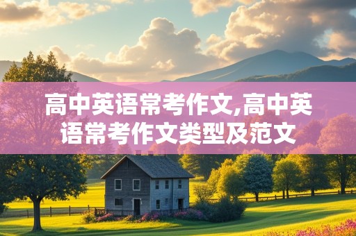 高中英语常考作文,高中英语常考作文类型及范文