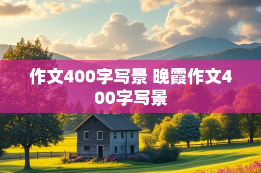 作文400字写景 晚霞作文400字写景