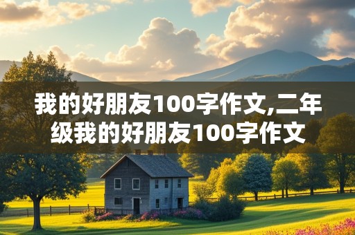 我的好朋友100字作文,二年级我的好朋友100字作文