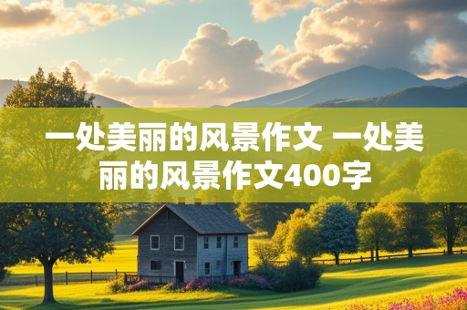 一处美丽的风景作文 一处美丽的风景作文400字