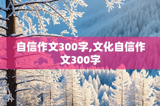 自信作文300字,文化自信作文300字