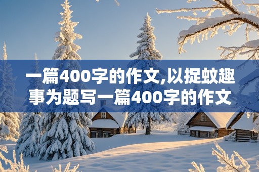 一篇400字的作文,以捉蚊趣事为题写一篇400字的作文