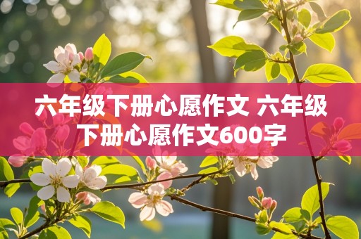 六年级下册心愿作文 六年级下册心愿作文600字