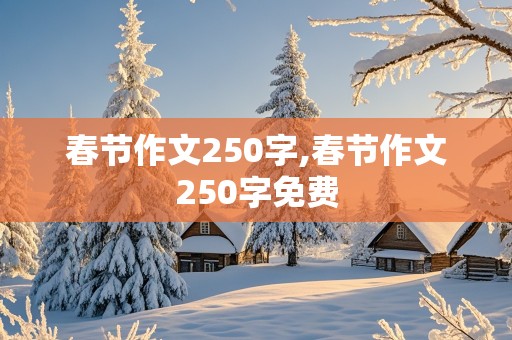 春节作文250字,春节作文250字免费