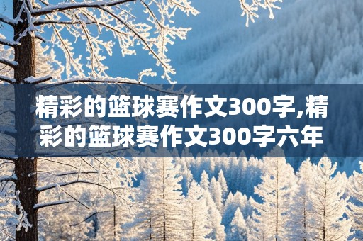 精彩的篮球赛作文300字,精彩的篮球赛作文300字六年级