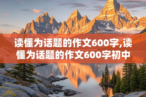 读懂为话题的作文600字,读懂为话题的作文600字初中