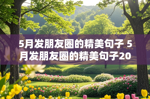 5月发朋友圈的精美句子 5月发朋友圈的精美句子2024