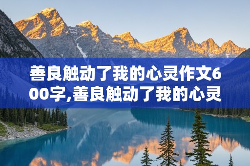 善良触动了我的心灵作文600字,善良触动了我的心灵作文600字怎么写