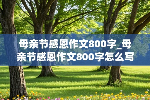 母亲节感恩作文800字_母亲节感恩作文800字怎么写