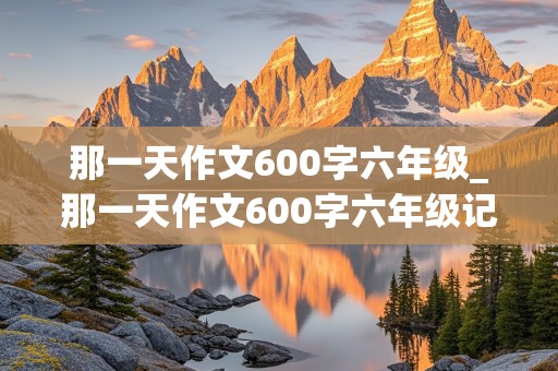 那一天作文600字六年级_那一天作文600字六年级记叙文