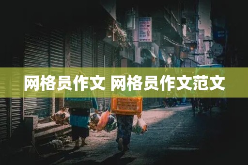 网格员作文 网格员作文范文