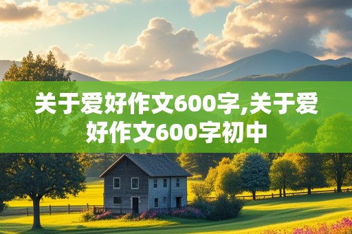 关于爱好作文600字,关于爱好作文600字初中