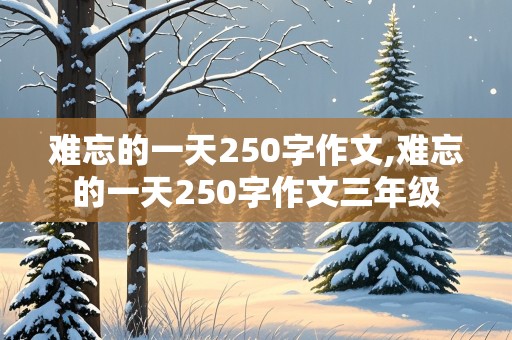 难忘的一天250字作文,难忘的一天250字作文三年级