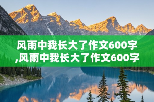 风雨中我长大了作文600字,风雨中我长大了作文600字左右