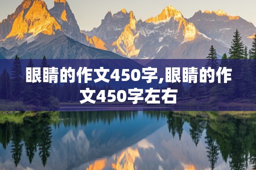 眼睛的作文450字,眼睛的作文450字左右