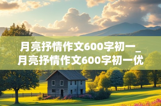 月亮抒情作文600字初一_月亮抒情作文600字初一优秀作文