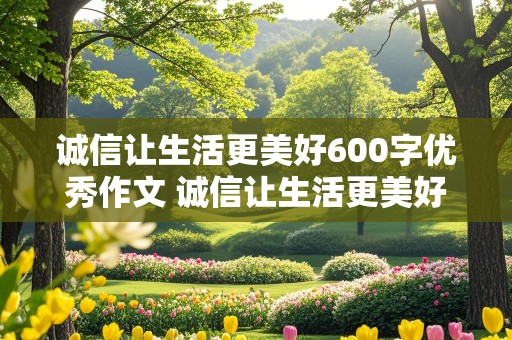 诚信让生活更美好600字优秀作文 诚信让生活更美好600字优秀作文结尾