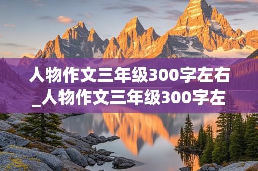 人物作文三年级300字左右_人物作文三年级300字左右我的妈妈