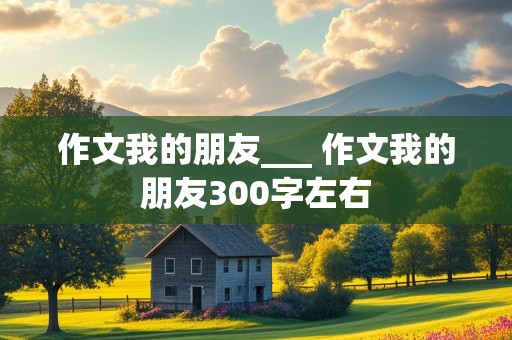 作文我的朋友___ 作文我的朋友300字左右