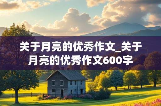 关于月亮的优秀作文_关于月亮的优秀作文600字