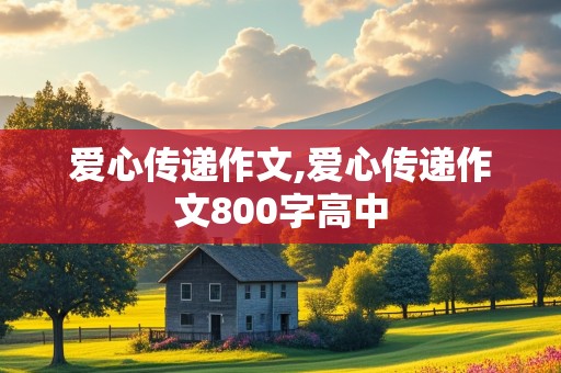 爱心传递作文,爱心传递作文800字高中