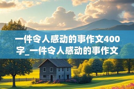 一件令人感动的事作文400字_一件令人感动的事作文400字四年级