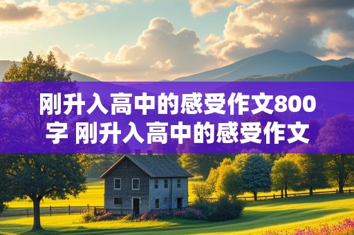 刚升入高中的感受作文800字 刚升入高中的感受作文800字议论文