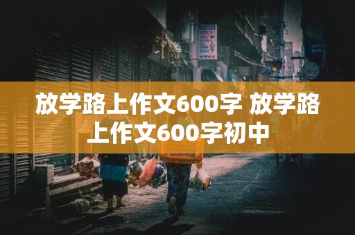 放学路上作文600字 放学路上作文600字初中