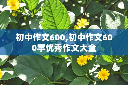 初中作文600,初中作文600字优秀作文大全