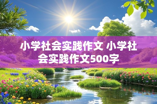 小学社会实践作文 小学社会实践作文500字