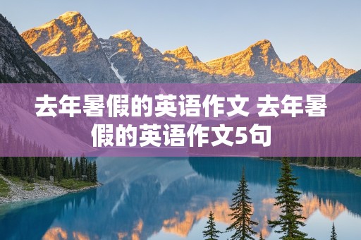 去年暑假的英语作文 去年暑假的英语作文5句