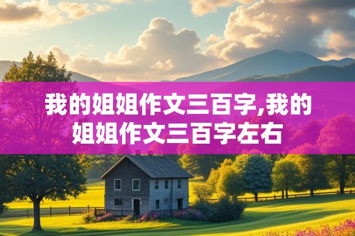 我的姐姐作文三百字,我的姐姐作文三百字左右