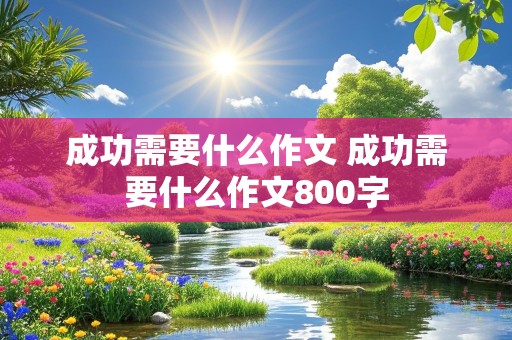 成功需要什么作文 成功需要什么作文800字