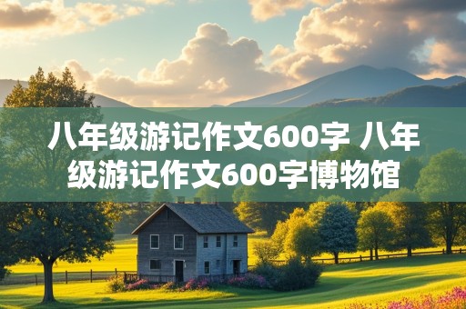 八年级游记作文600字 八年级游记作文600字博物馆