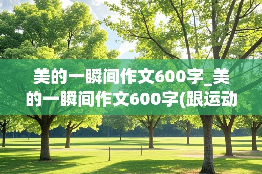 美的一瞬间作文600字_美的一瞬间作文600字(跟运动会有关)