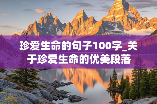 珍爱生命的句子100字_关于珍爱生命的优美段落