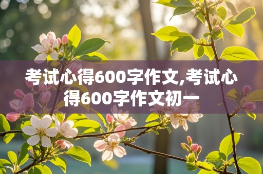 考试心得600字作文,考试心得600字作文初一