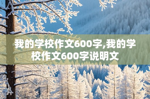 我的学校作文600字,我的学校作文600字说明文