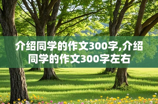 介绍同学的作文300字,介绍同学的作文300字左右