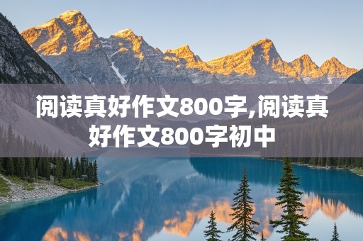 阅读真好作文800字,阅读真好作文800字初中