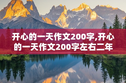 开心的一天作文200字,开心的一天作文200字左右二年级